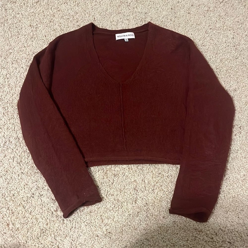 Maroon v neck sweater
